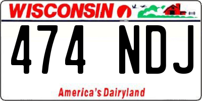 WI license plate 474NDJ