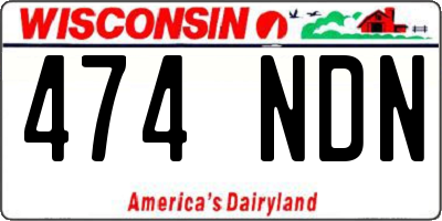 WI license plate 474NDN