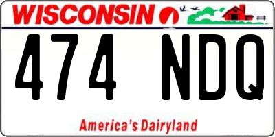 WI license plate 474NDQ