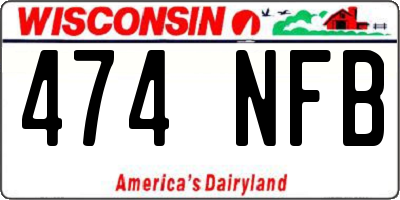 WI license plate 474NFB