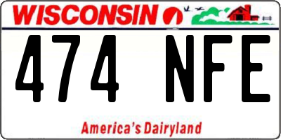 WI license plate 474NFE