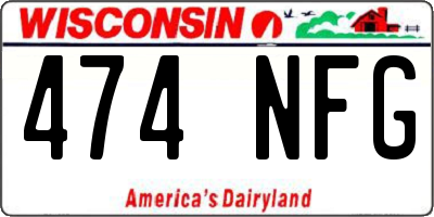 WI license plate 474NFG