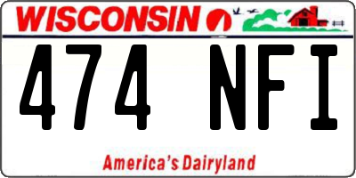 WI license plate 474NFI