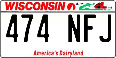 WI license plate 474NFJ