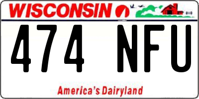 WI license plate 474NFU