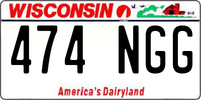 WI license plate 474NGG