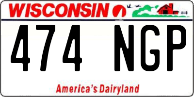 WI license plate 474NGP