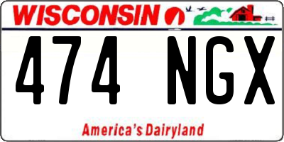 WI license plate 474NGX