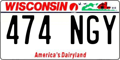 WI license plate 474NGY