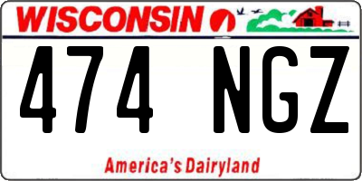 WI license plate 474NGZ