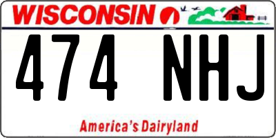 WI license plate 474NHJ