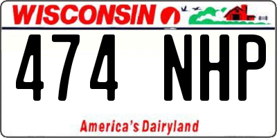 WI license plate 474NHP