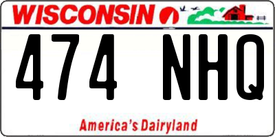 WI license plate 474NHQ