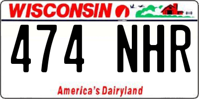 WI license plate 474NHR