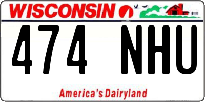 WI license plate 474NHU