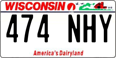 WI license plate 474NHY