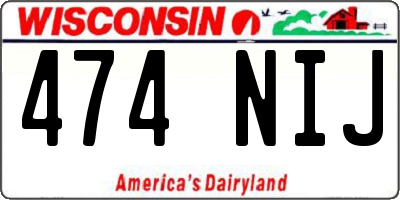 WI license plate 474NIJ
