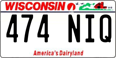 WI license plate 474NIQ