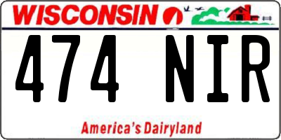 WI license plate 474NIR