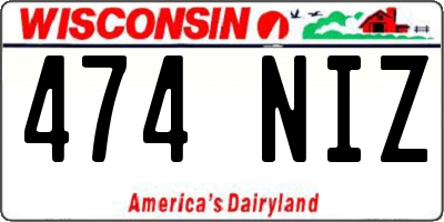 WI license plate 474NIZ