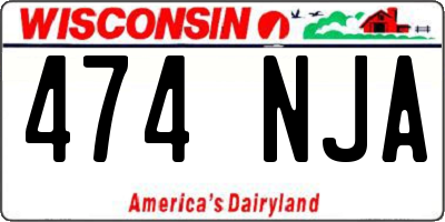 WI license plate 474NJA