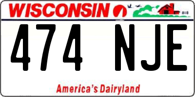 WI license plate 474NJE
