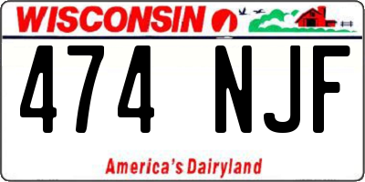 WI license plate 474NJF