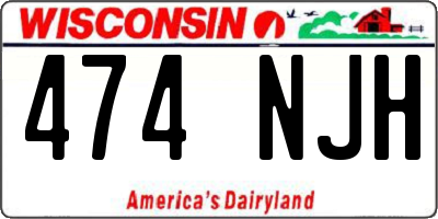 WI license plate 474NJH