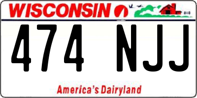 WI license plate 474NJJ
