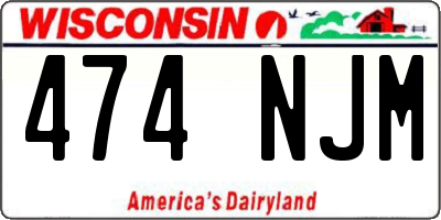 WI license plate 474NJM