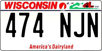 WI license plate 474NJN