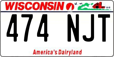 WI license plate 474NJT