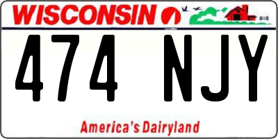WI license plate 474NJY