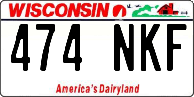 WI license plate 474NKF