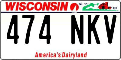 WI license plate 474NKV