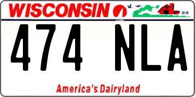 WI license plate 474NLA
