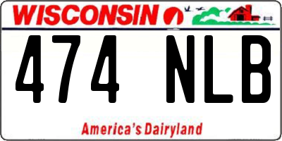 WI license plate 474NLB