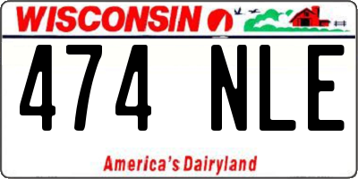 WI license plate 474NLE