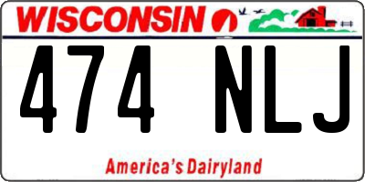 WI license plate 474NLJ