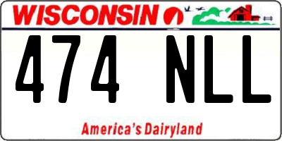 WI license plate 474NLL