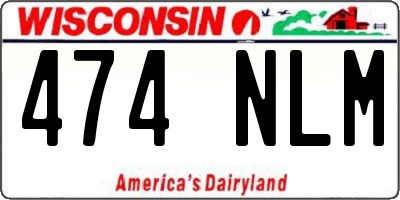 WI license plate 474NLM