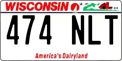 WI license plate 474NLT