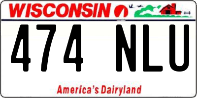 WI license plate 474NLU