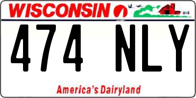 WI license plate 474NLY