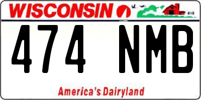 WI license plate 474NMB