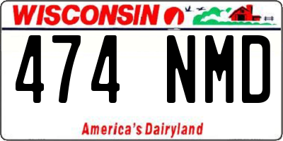 WI license plate 474NMD
