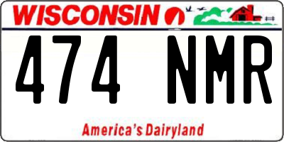 WI license plate 474NMR