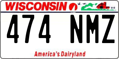 WI license plate 474NMZ