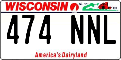 WI license plate 474NNL