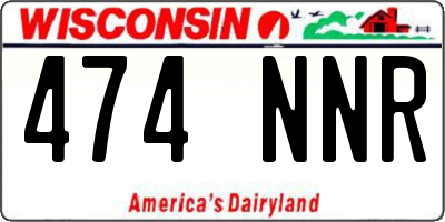 WI license plate 474NNR